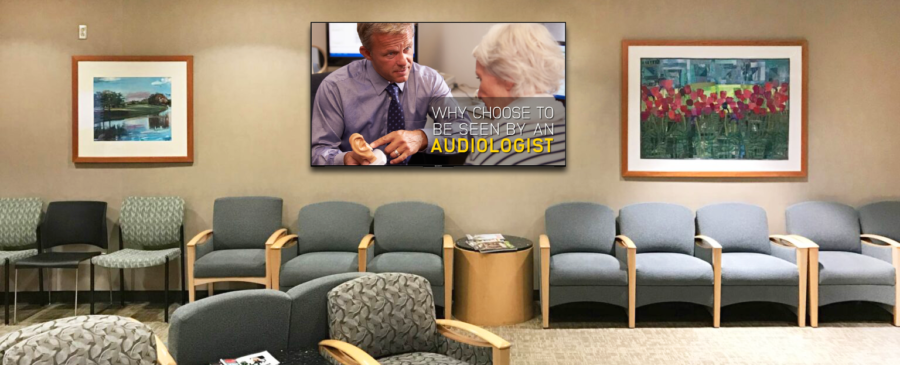Digital signage in waiting room